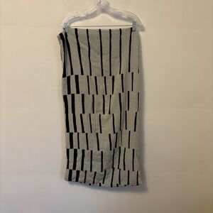 CB2 Shawn Black Gray King Sham 20x 36 Inch Cotton Pillow Case